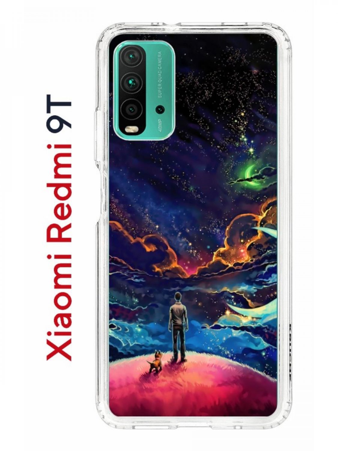 Чехол на Redmi 9T Kruche Print Маленький принц,противоударный бампер,с  защитой камеры, купить в Москве, цены в интернет-магазинах на Мегамаркет