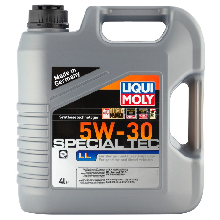 Масло моторное Liqui Moly Special Tec LL 5W-30, синтетическое, 2339, 4 л - купить в Москве, цены на Мегамаркет | 100069207654