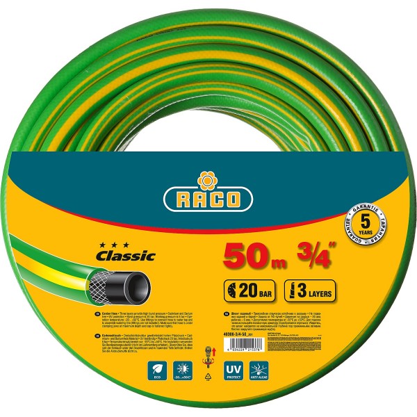 Шланг для полива RACO Classic 40306-3/4-50_z01 3/4 50 м - купить в Техно Смарт, цена на Мегамаркет