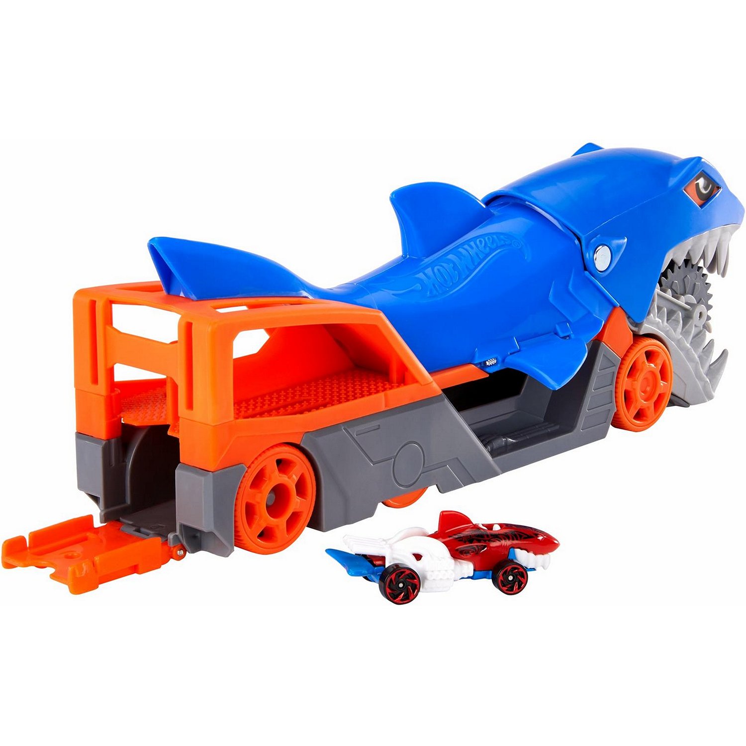 Mattel Hot Wheels Грузовик Голодная акула с хранилищем для машинок GVG36 –  купить в Москве, цены в интернет-магазинах на Мегамаркет