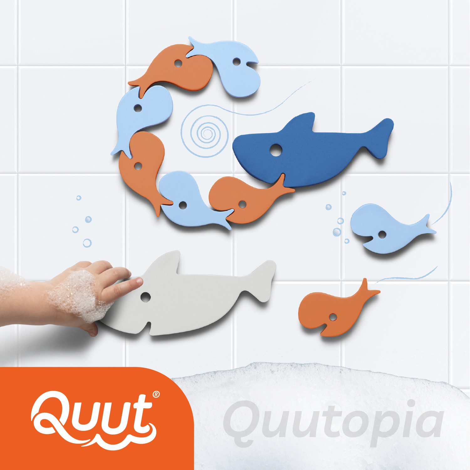 Купить мягкий 2D пазл Quut для игры в ванне Quutopia, Акулы (Sharks), цены  на Мегамаркет