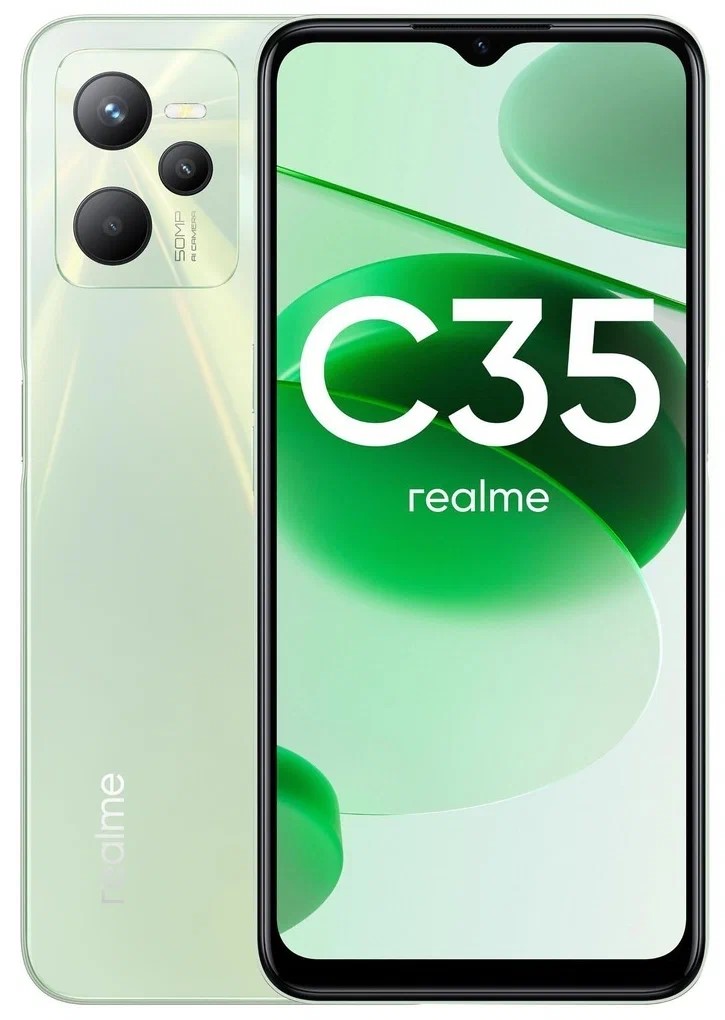 Смартфон Realme C35 4/64GB Зелёный - купить в MTS Shop, цена на Мегамаркет