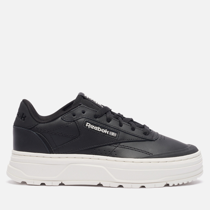 Кроссовки женские Reebok Club C Double GEO черные 38 EU - купить в Москве,  цены на СберМегаМаркет