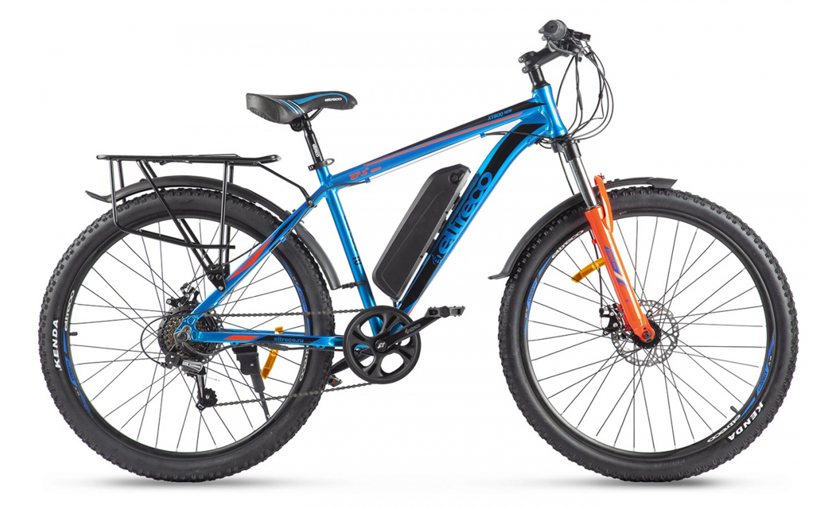 Электровелосипед Eltreco XT 800 New 2021 19" dodgerblue/orangered
