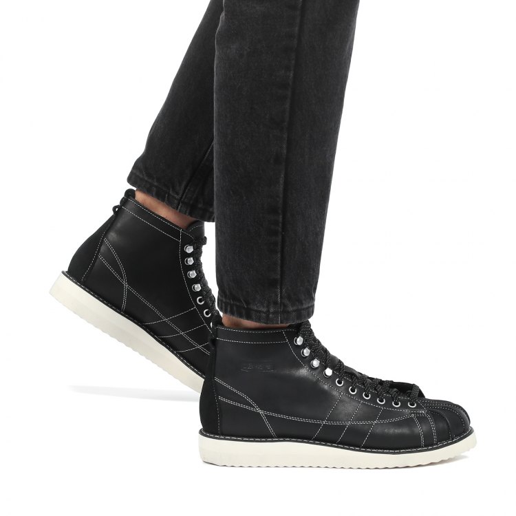 Ботинки мужские Adidas Superstar Boot черные 9 UK - купить в Москве, ценына Мегамаркет