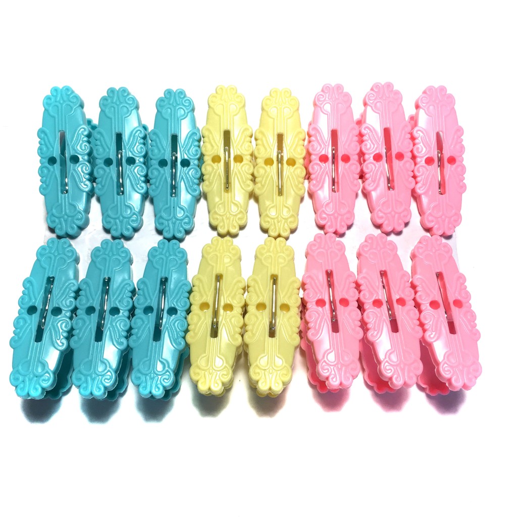 Набор разноцветных бельевых прищепок Plastic Family Utensil, 16 шт