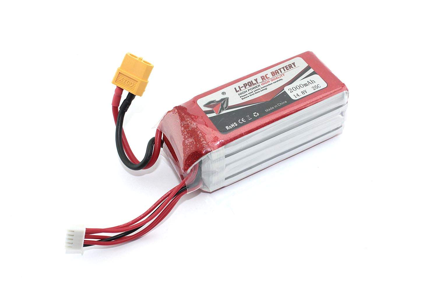 Аккумулятор Li-Pol 14.8V 2000mAh формат 903475 разъем XT60-Plug - купить в Москве, цены на Мегамаркет | 600013249239