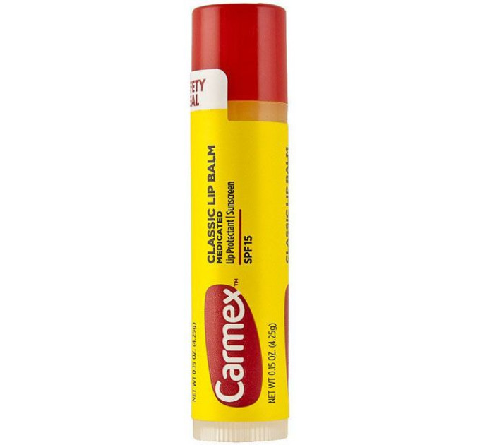 Купить бальзам для губ CARMEX SPF15 солнцезащитный, увлажняющий, прозрачный 4,25 г, цены на Мегамаркет | Артикул: 100055676055