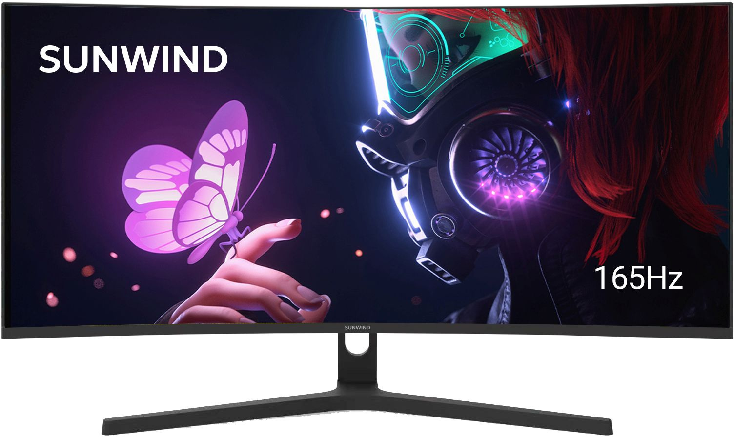 34" Монитор Sunwind SM-34QV401 черный 165Hz 3440x1440 VA, купить в Москве, цены в интернет-магазинах на Мегамаркет