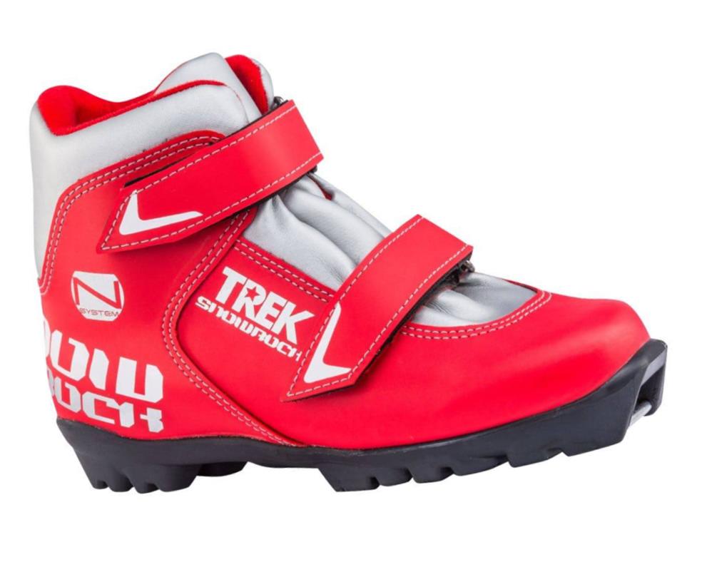 Ботинки лыжные детские NNN TREK Snowrock3 красные, размер RU28 RU29 СМ17,5