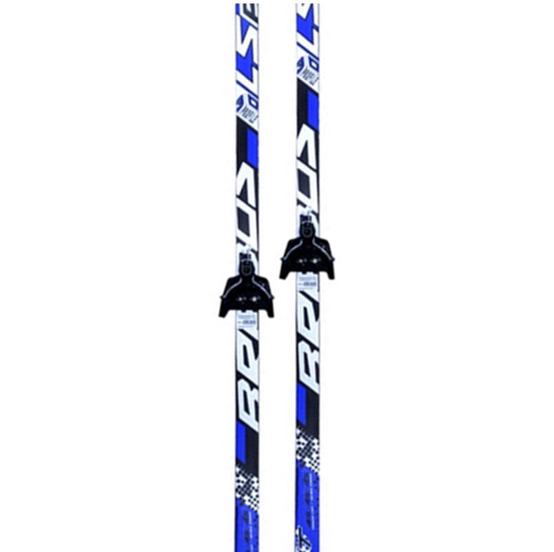 Лыжный комплект STC (лыжи, палки, крепления) 75 мм 195 см Brados LS Sport black/blue