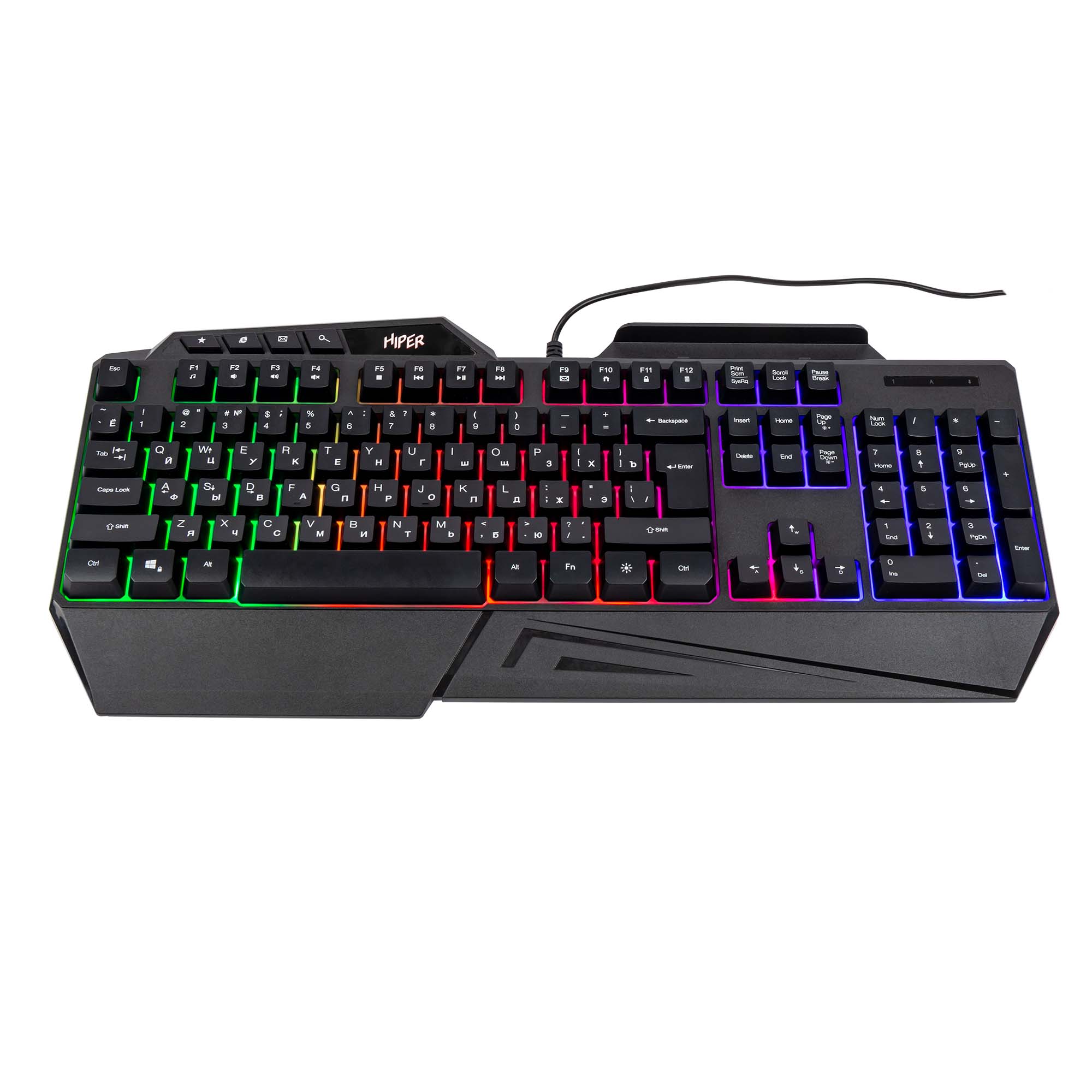 Проводная игровая пленочная клавиатура HIPER KGM4X Black, купить в Москве, цены в интернет-магазинах на Мегамаркет