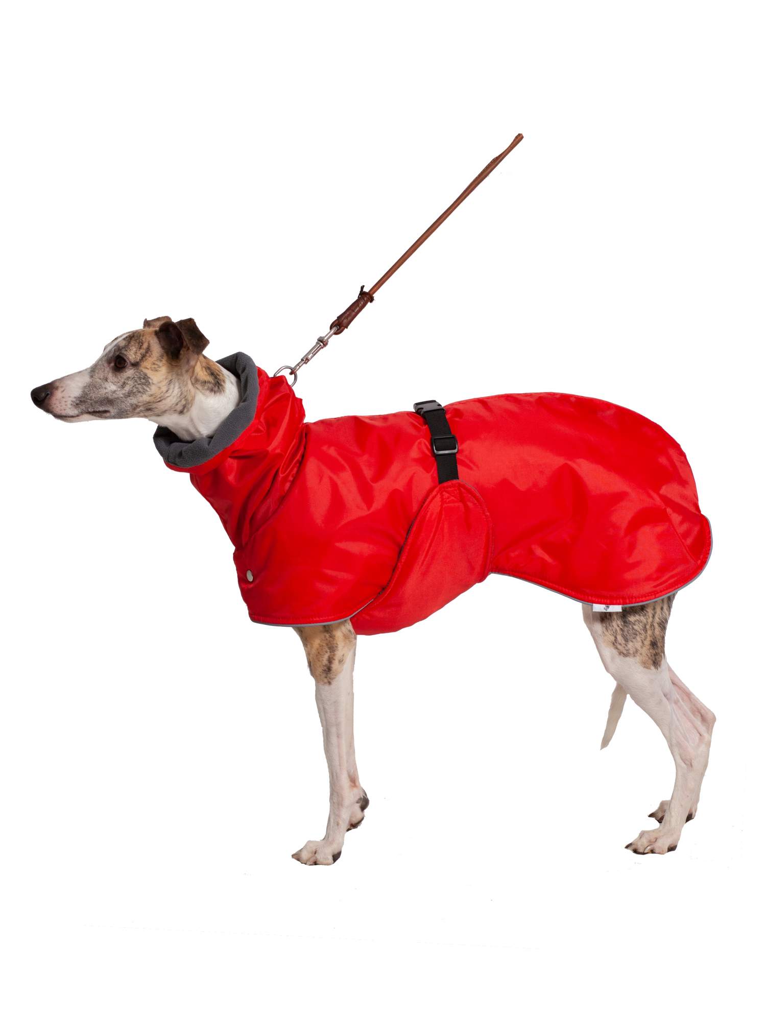 Попона для собак Монморанси,  Уиппет, красный, серый, длина спины 58 см