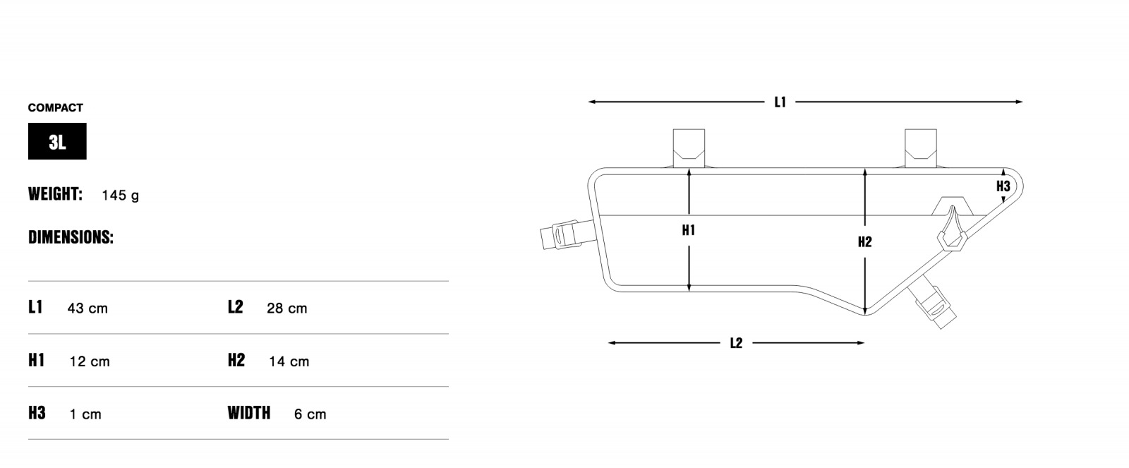 Cумка межрамная Apidura Expedition Frame Pack, 3 л.