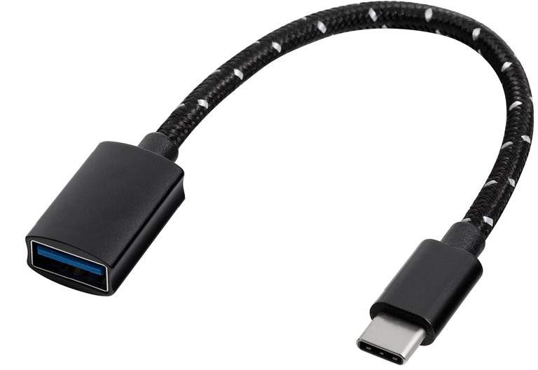 Переходник GSMIN RT-35 USB 3.0 (F) - Type-C (M) Черный