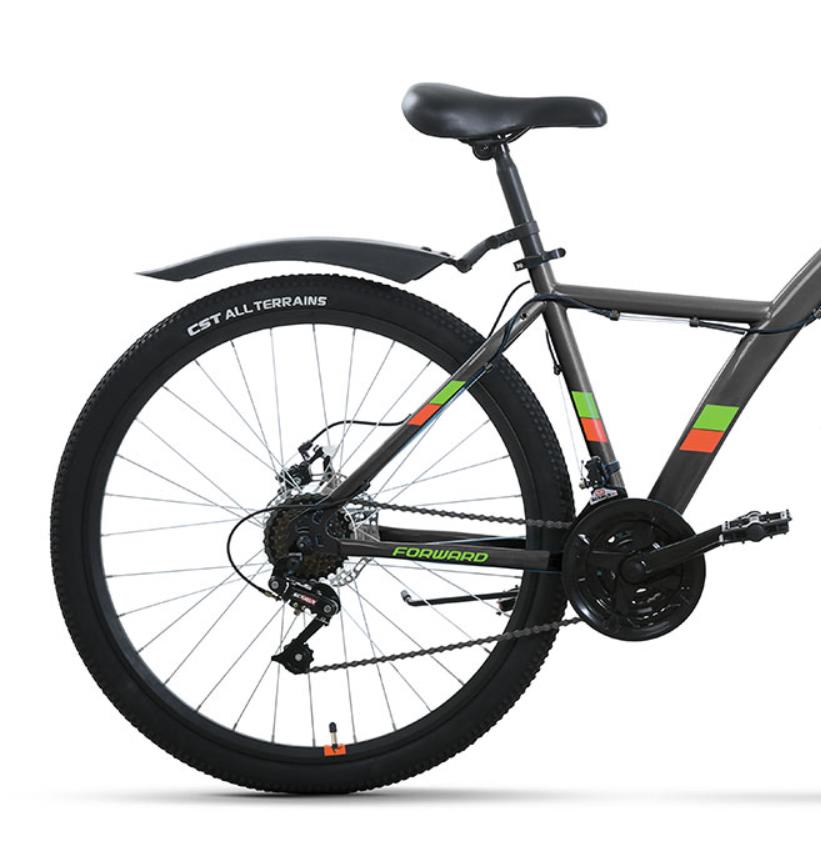 Велосипед Forward Dakota 26 1.0 2022 16.5" темно-серый/оранжевый
