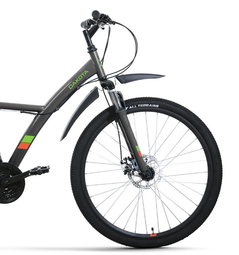 Велосипед Forward Dakota 26 1.0 2022 16.5" темно-серый/оранжевый