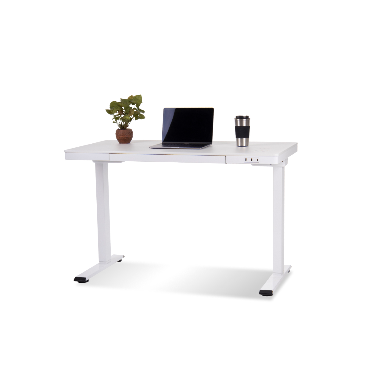Офисный стол для работы стоя и сидя PROtect 17034, Белый МДФ 120x60x6 см, подстолье E4A - купить в Москве, цены в интернет-магазинах на Мегамаркет
