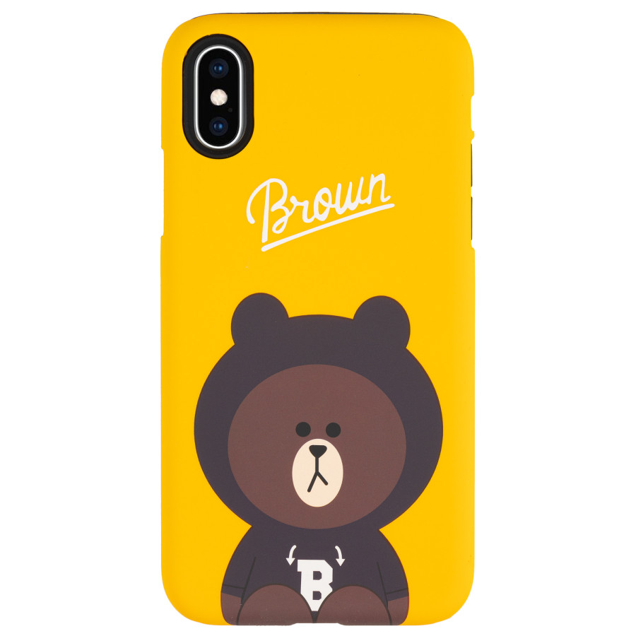 Чехол для iPhone XS Max Brown из серии Line Friends, Yellow – купить в  Москве, цены в интернет-магазинах на Мегамаркет