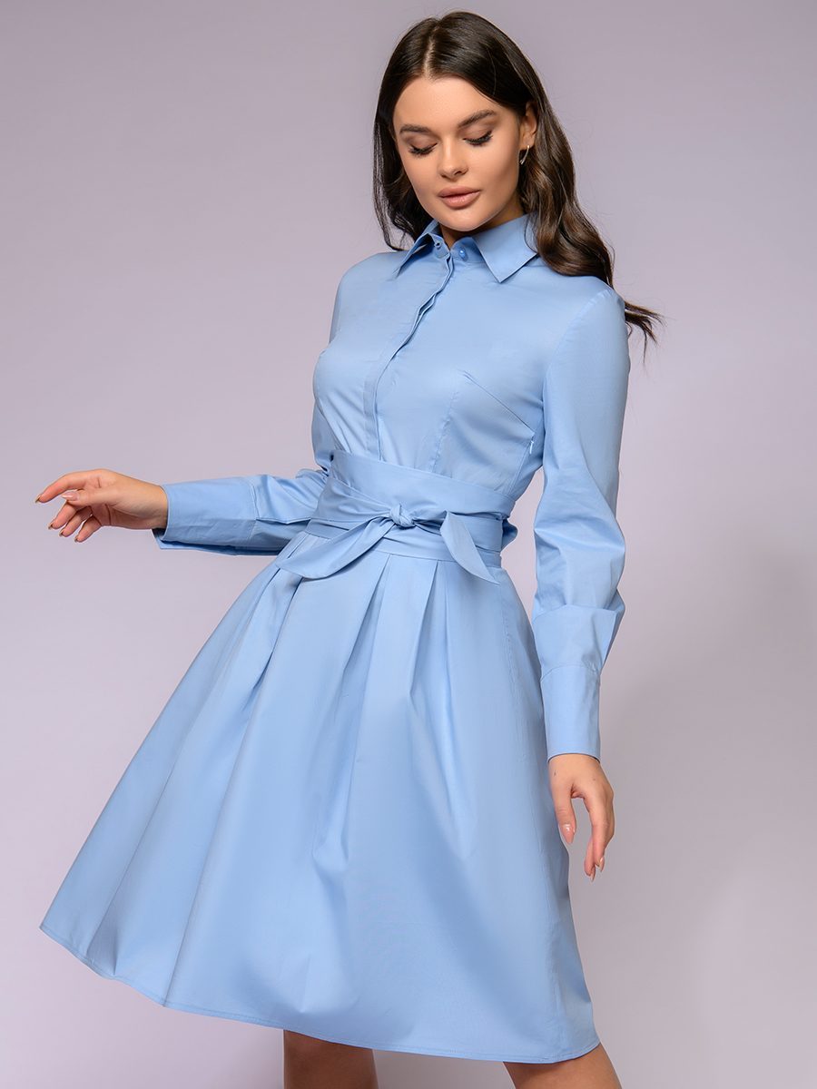 Платье женское 1001dress 0122001-01777BF голубое 54-56