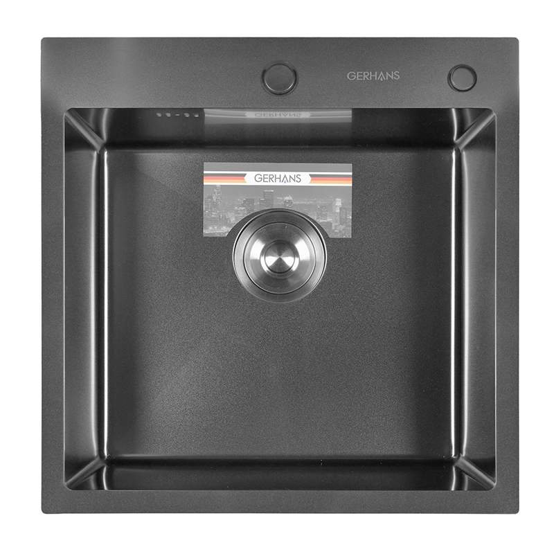 Кухонная мойка Gerhans K35050В с PVD покрытием Прямоугольная Графит .
