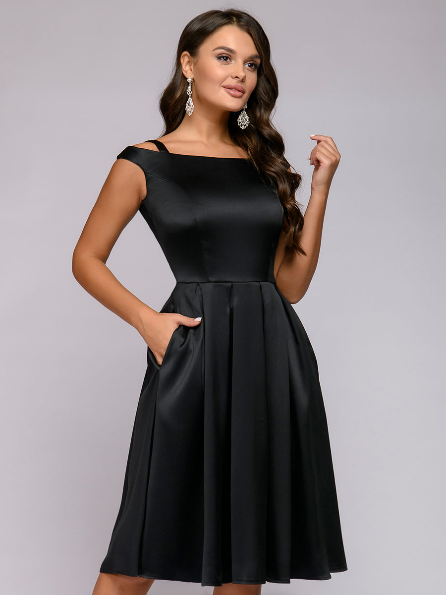 Платье женское 1001dress 0122001-02235BK черное 44