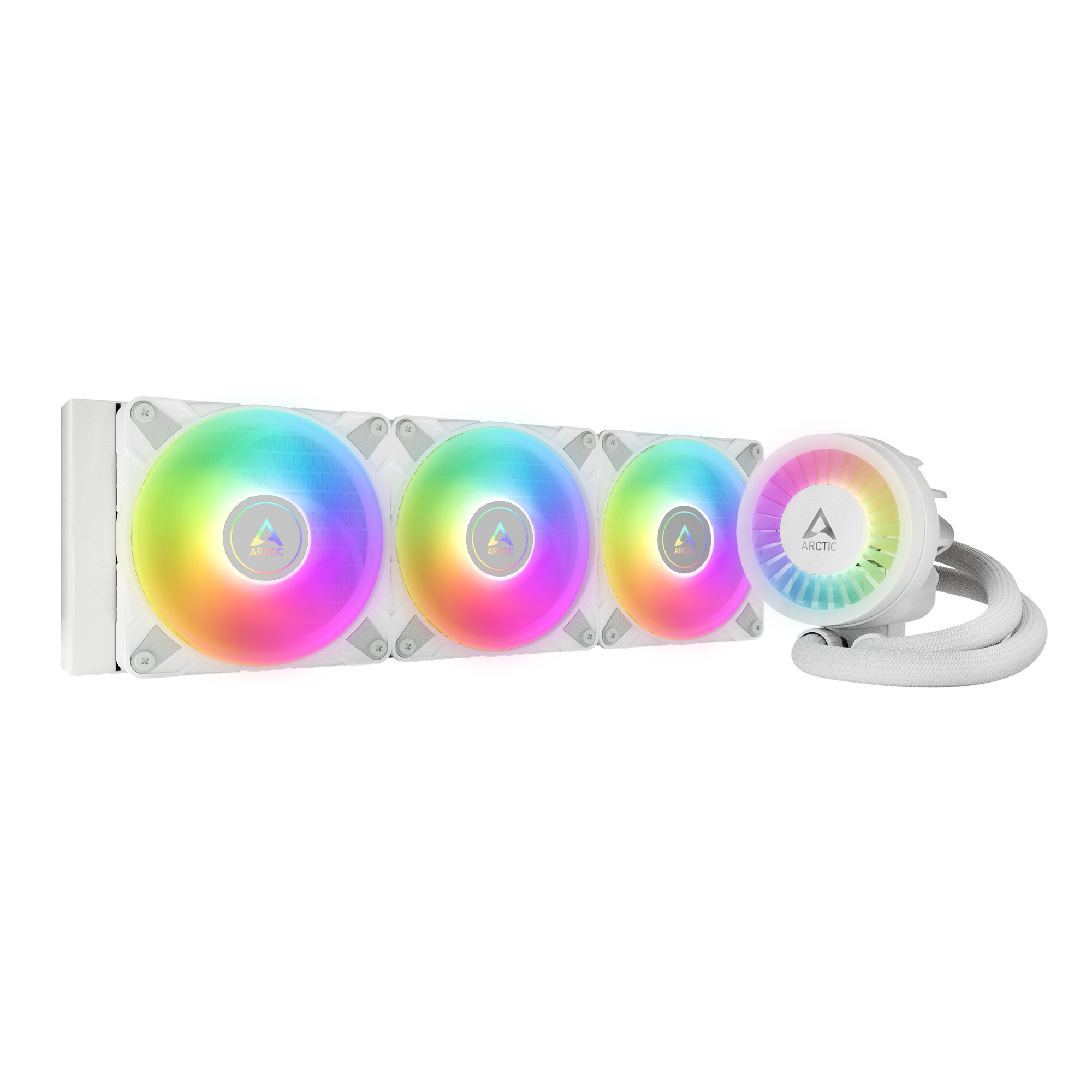 Жидкостная система охлаждения Arctic Liquid Freezer III-360 A-RGB White, купить в Москве, цены в интернет-магазинах на Мегамаркет