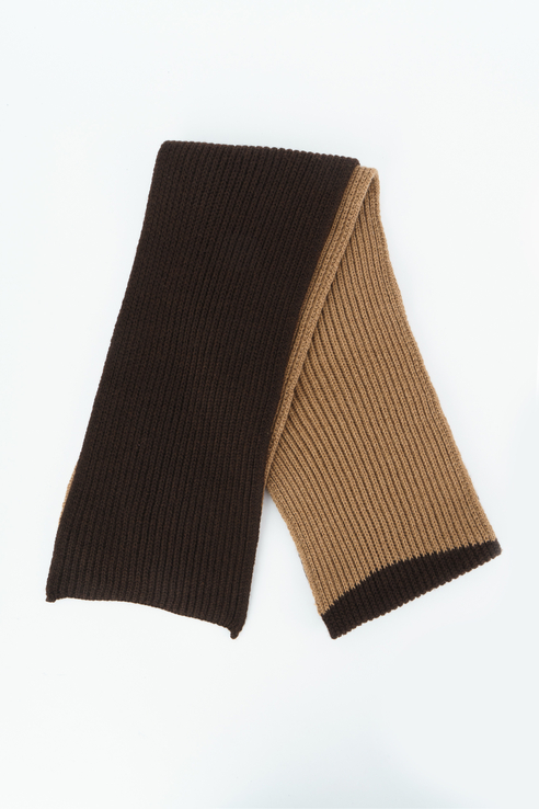 Вязаный шарф Crockid К 163 цв. коричневый р. 130x17 см