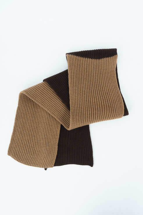 Вязаный шарф Crockid К 163 цв. коричневый р. 130x17 см