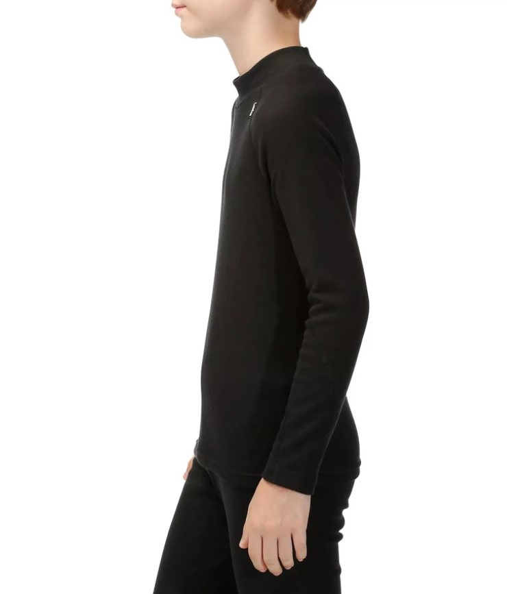 Купить термобелье Decathlon (верх) лыжное детское черное 100 Base Layer TopSKI-P Boy Blac, AGE 8, цены в Москве на Мегамаркет