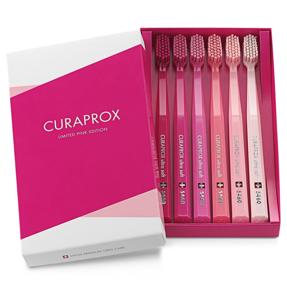 Набор зубных щеток Curaprox ultrasoft d 0,10 мм 6 шт Pink Edition