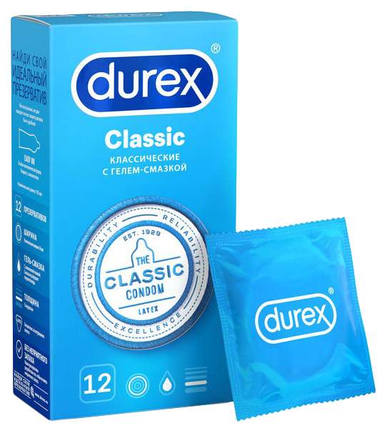 Презервативы Durex Classic силиконовая смазка 12 шт. - купить в Фабрика Успеха, цена на Мегамаркет