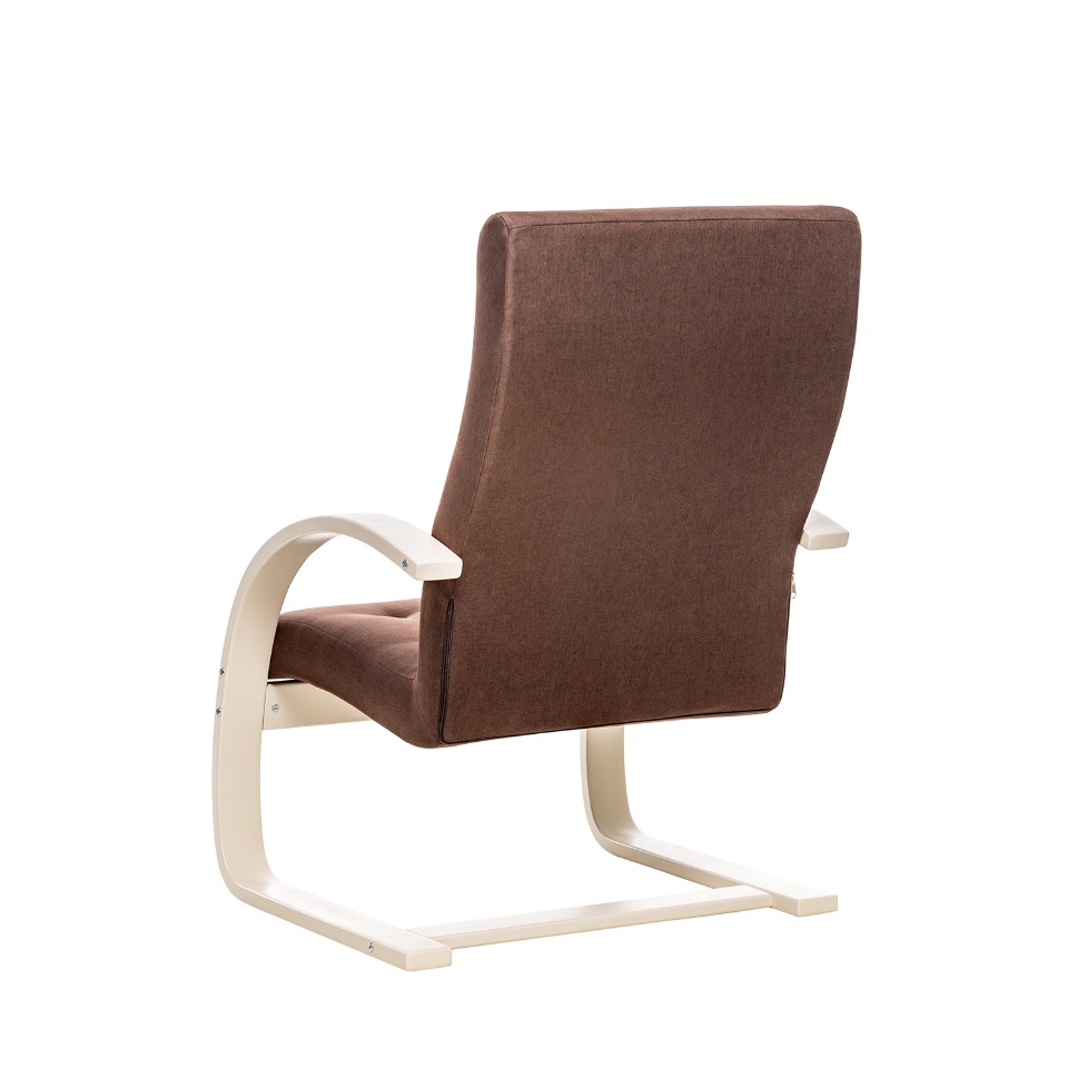 Кресло Leset Мелория, слоновая кость, ткань коричневая