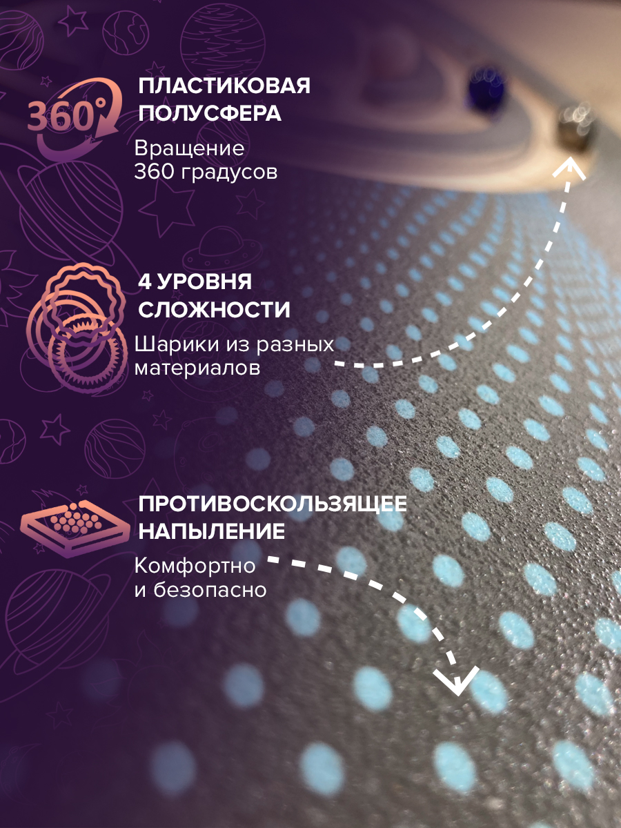 Баланс борд Indspase Галактика на сфере с лабиринтом и вращением на 360* +  3 шарика – купить в Москве, цены в интернет-магазинах на Мегамаркет