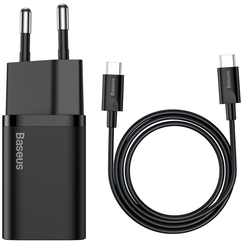 Сетевое ЗУ USB Type-C Baseus Super Si Quick Charger 1C - Черное (TZCCSUP-L01), купить в Москве, цены в интернет-магазинах на Мегамаркет