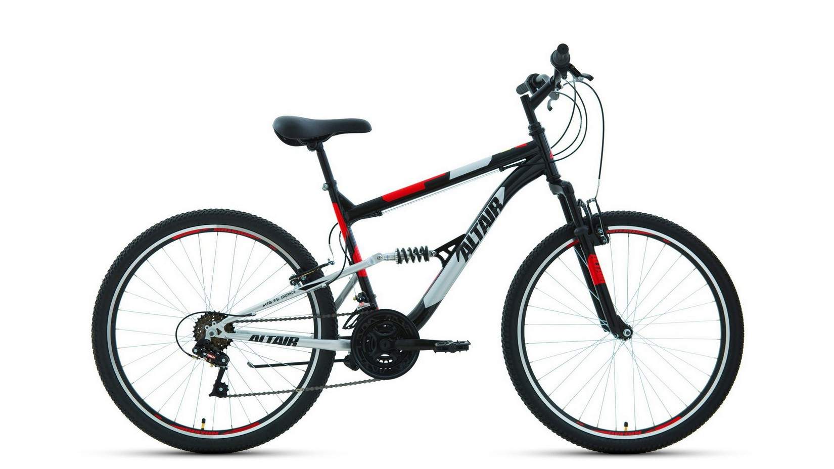 Велосипед Altair MTB FS 26 1.0 2021 16" черный - купить в Форвард, цена на Мегамаркет