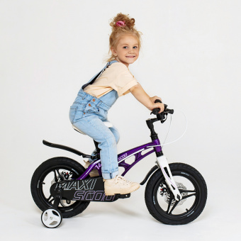 Детский двухколесный велосипед Maxiscoo Cosmic 16" Делюкс, Фиолетовый MSC-C1617D