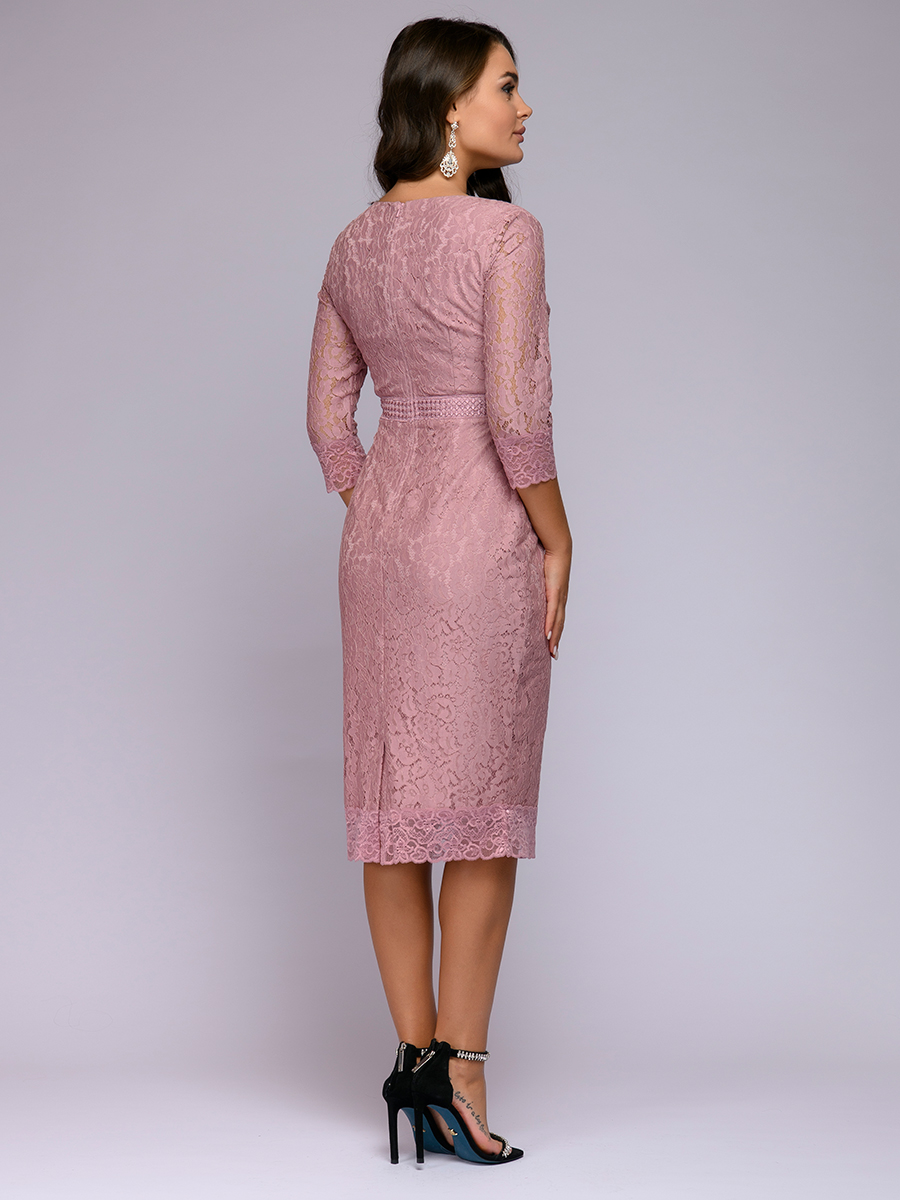 Платье женское 1001dress 0122001-30107BK розовое 40