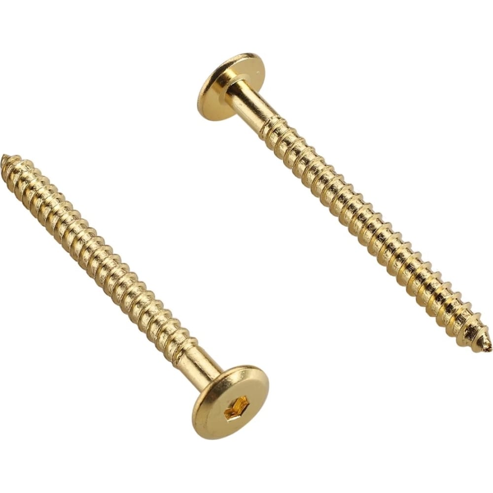 ЕВРОПАРТНЕР Шуруп мебельный с плоской головой, латунированный 6,3x70 (10 шт.) 6 1739 1 купить в интернет-магазине, цены на Мегамаркет