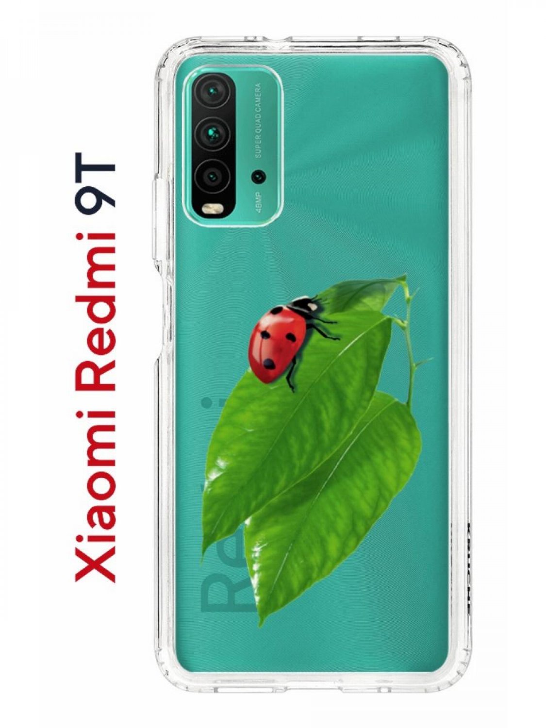 Чехол на Redmi 9T с принтом Kruche Print Ladybug,противоударный бампер,с  защитой камеры, купить в Москве, цены в интернет-магазинах на Мегамаркет