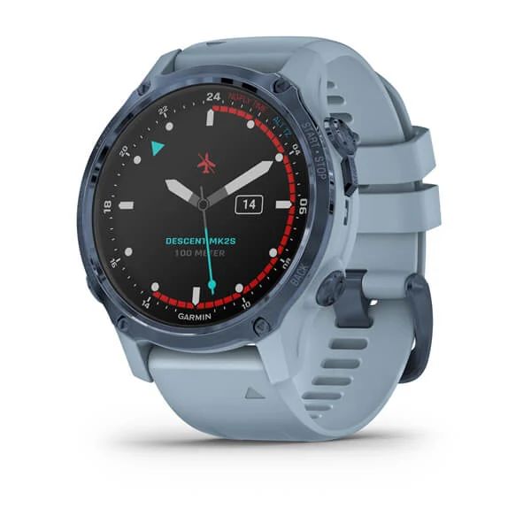 Часы для дайвинга Garmin Descent Mk2s c силиконовым ремешком цвета морской пены, купить в Москве, цены в интернет-магазинах на Мегамаркет