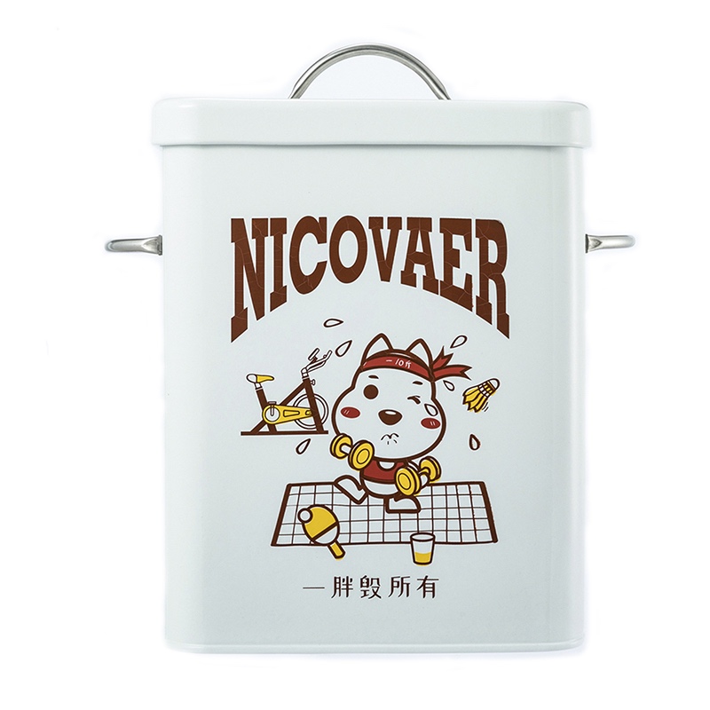 Контейнер для корма Nicovaer 2.5л 002813, 18х15х23 см, белый
