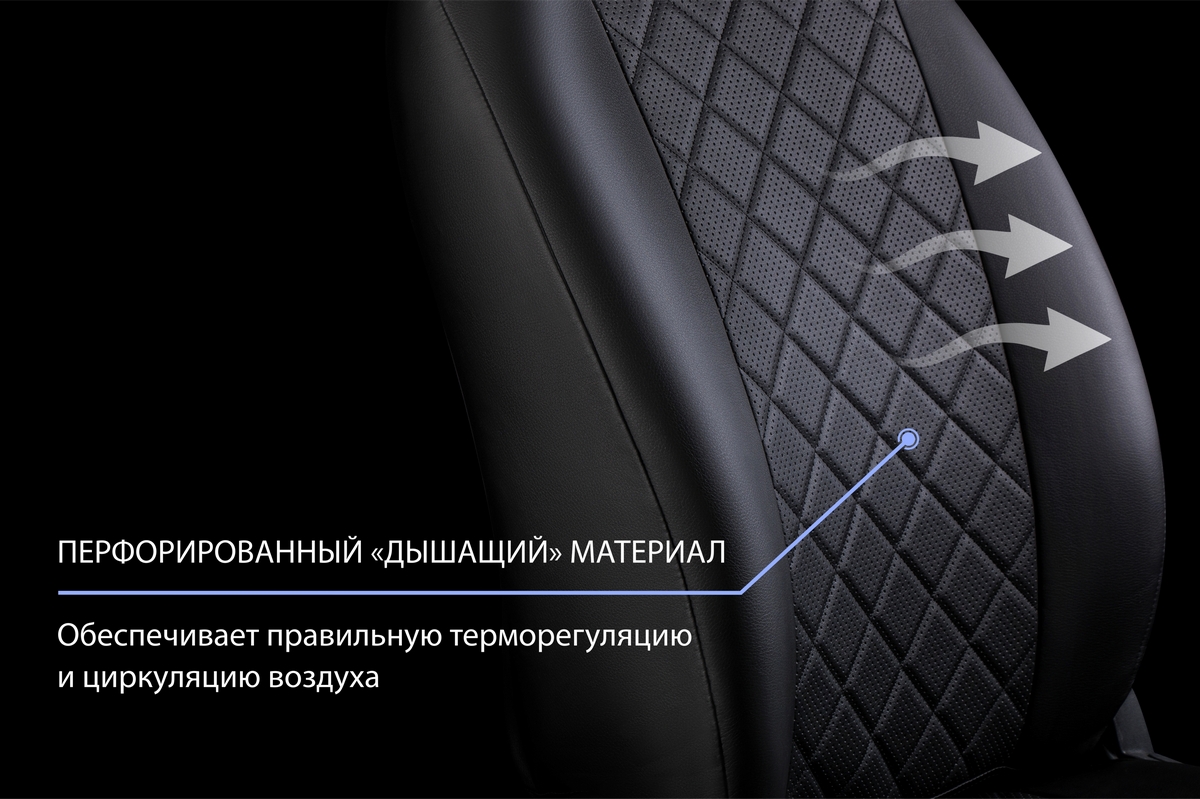 Авточехлы Rival Ромб (зад. спинка 40/60) для сидений Kia K5 седан 2020-н.в., SC.2811.2