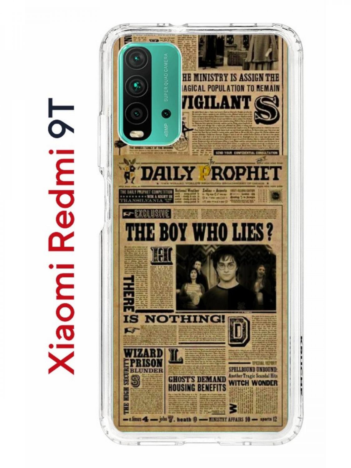 Чехол на Redmi 9T с принтом Kruche Print Potter,противоударный бампер,с  защитой камеры, купить в Москве, цены в интернет-магазинах на Мегамаркет