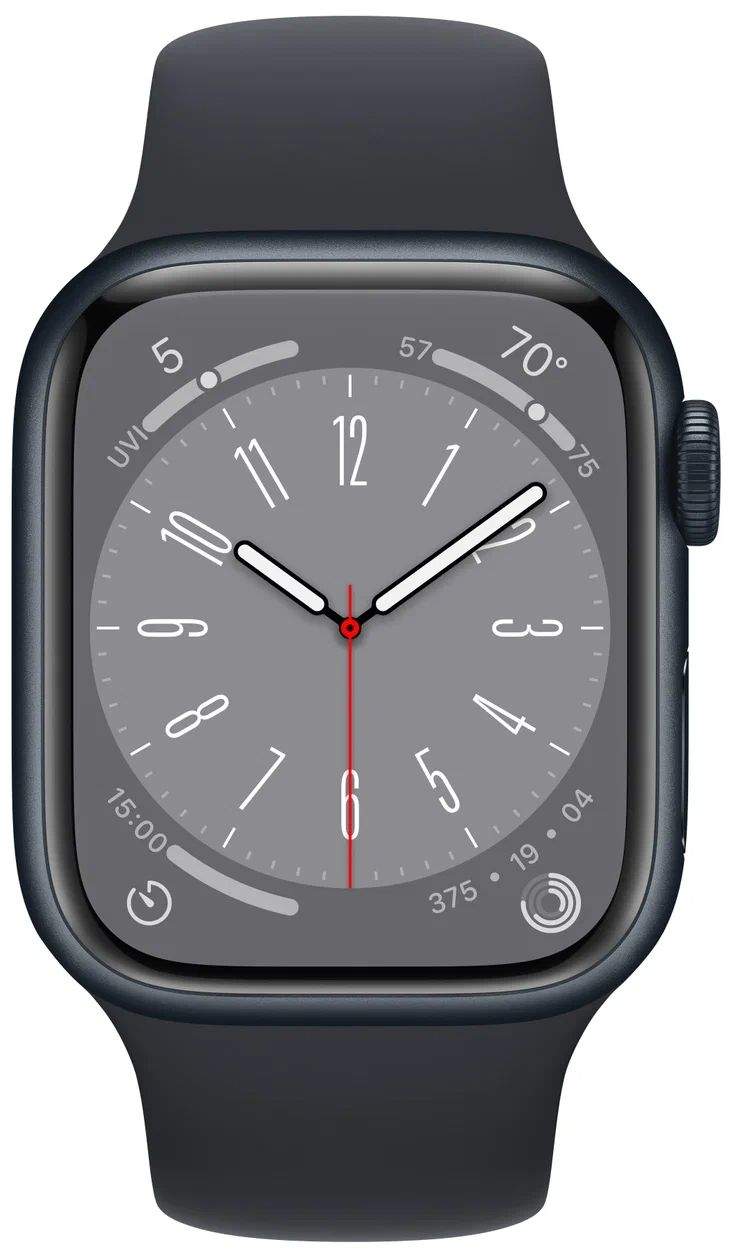 Смарт-часы Apple Watch Series 8 41 мм Aluminium Case, midnight Sport Band  S/M, купить в Москве, цены в интернет-магазинах на Мегамаркет