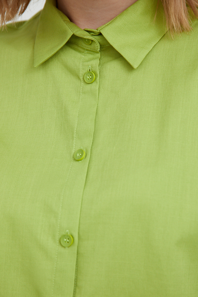 Блуза женская Finn Flare S21-11005 зеленая 3XL