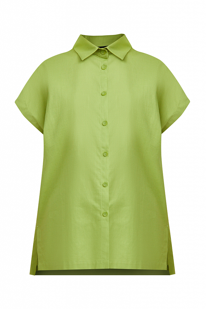 Блуза женская Finn Flare S21-11005 зеленая 3XL