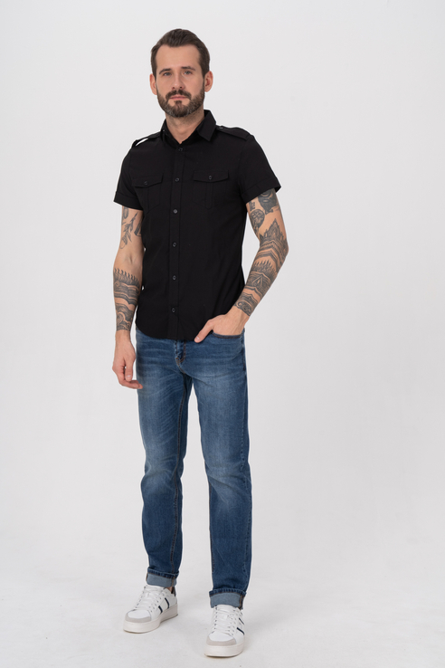 Рубашка мужская Envy Lab R018 черная 50