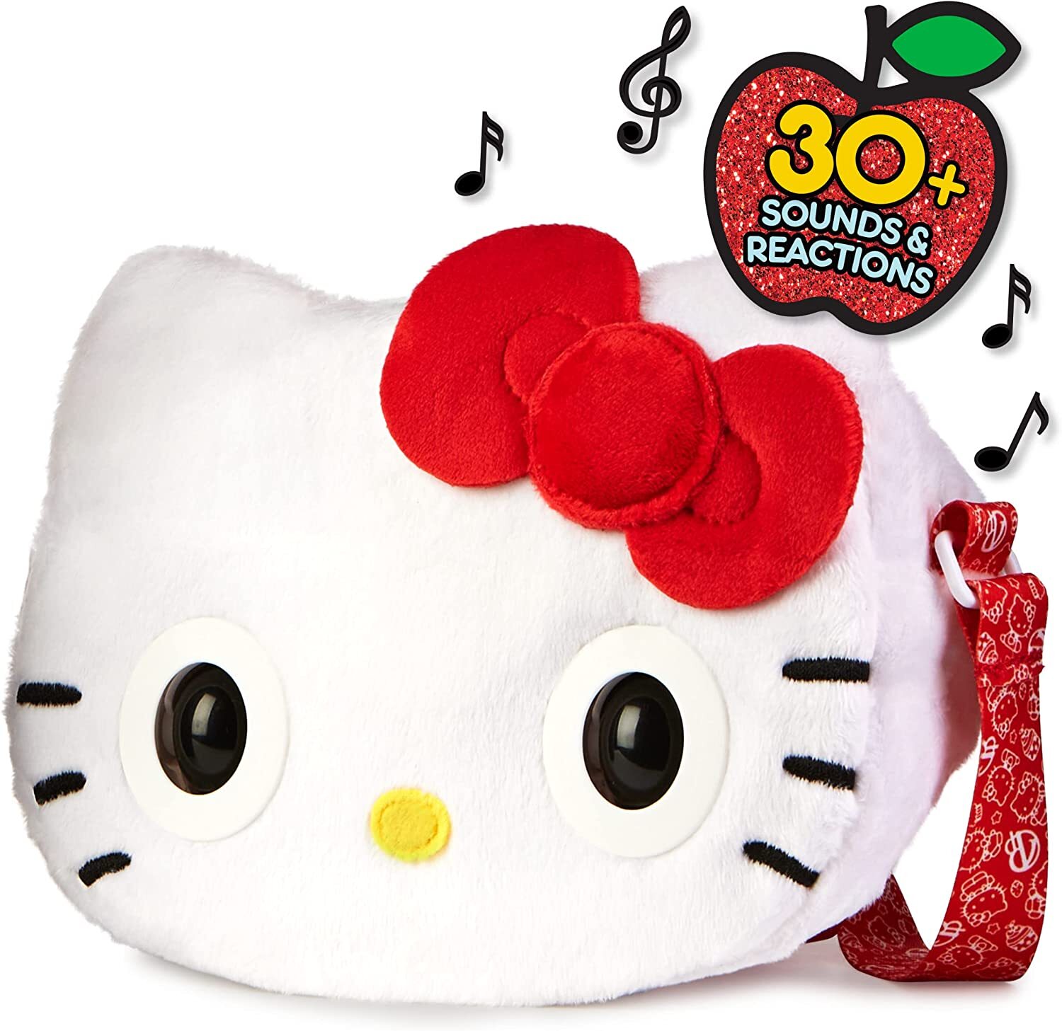 Игрушка интерактивная сумочка Hello Kitty для девочки Sanrio Hello Kitty,  звук – купить в Москве, цены в интернет-магазинах на Мегамаркет