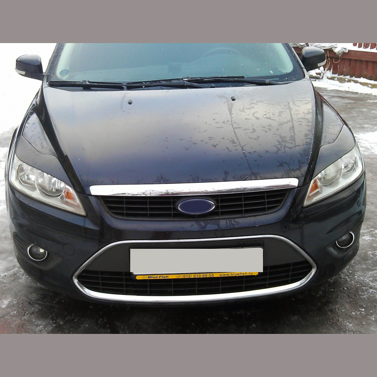 Накладки На Фары (Реснички) Ford Focus 2 2008-2011 Рестайлинг (Abs)